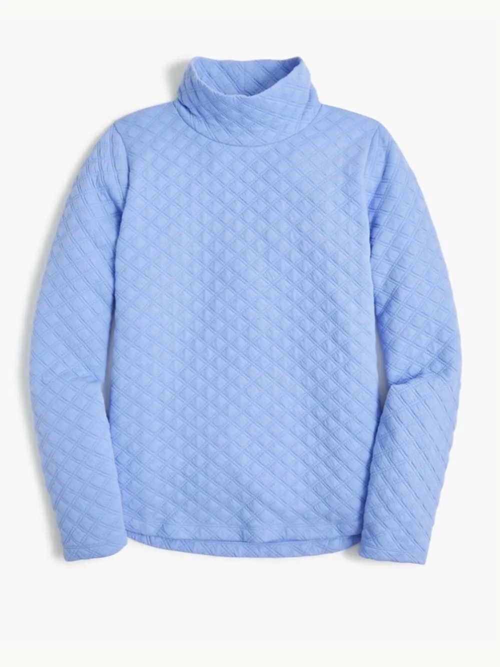 J. Crew Quilted Mockneck Pullover in Fountain Mist Size XL NWT
